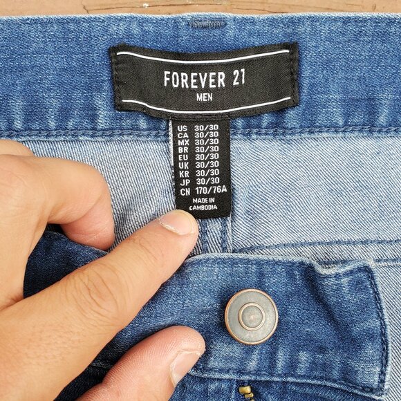 Forever 21 Men - Vintage Washed Skinny Jeans - Size 30/30 - Picture 6 of 7